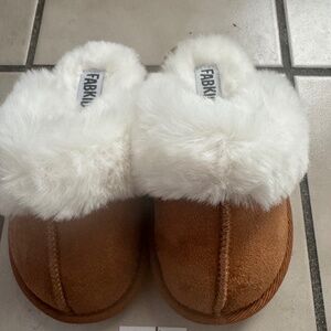 Tan slippers